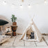 Minicamp Cat Teepee & Small Dog Tent In Ecru With Pompoms – Size S